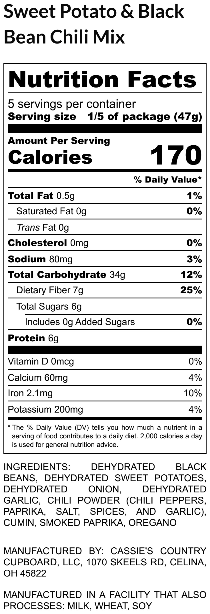 Sweet Potato & Black Bean Chili Soup Mix